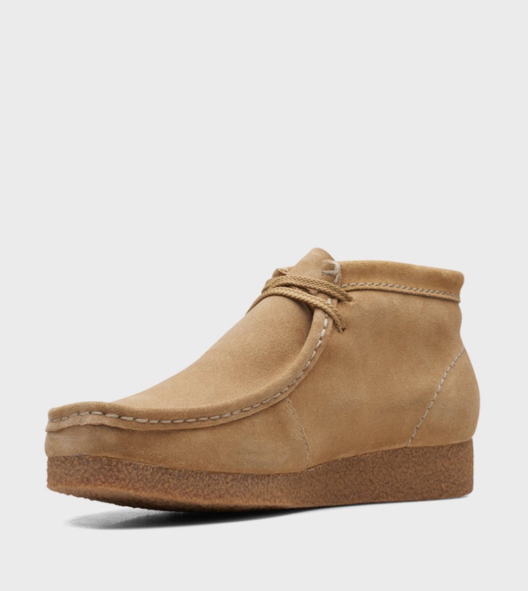 clarks Shacre Boot Dark Sand Suede - Image 4